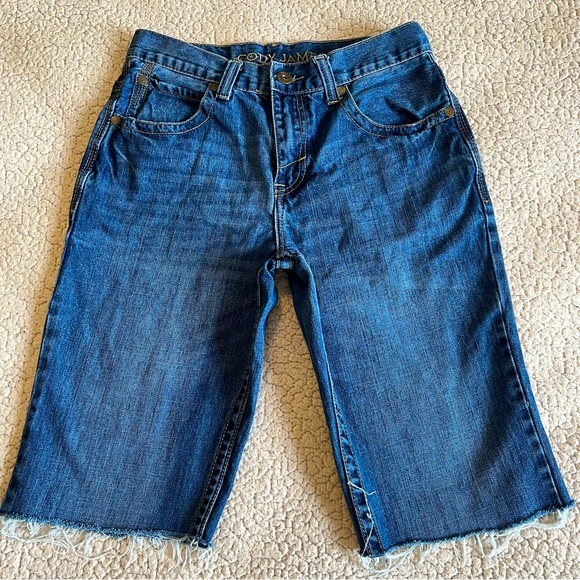 Cody James Embroidered Denim‎ Cutoff Shorts – 100% Cotton – 14.5” Waist - Picture 1 of 9